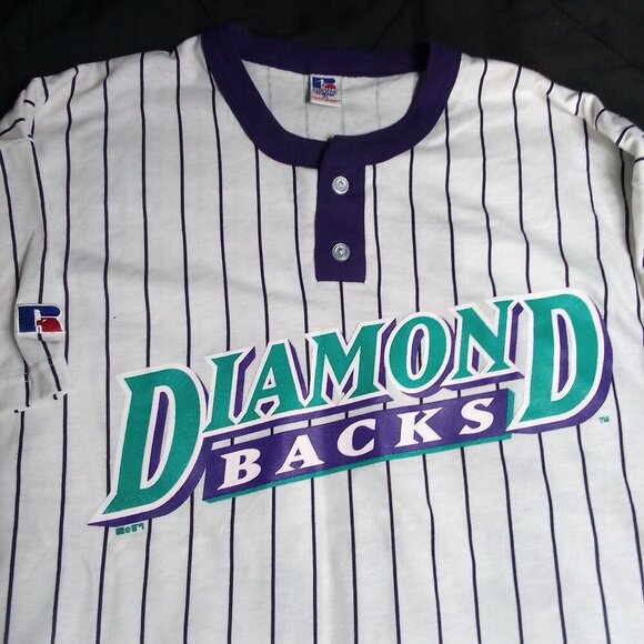 Vintage Russell Athletic Arizona Diamondbacks Randy Johnson Henley T-Shirt - Picture 1 of 7